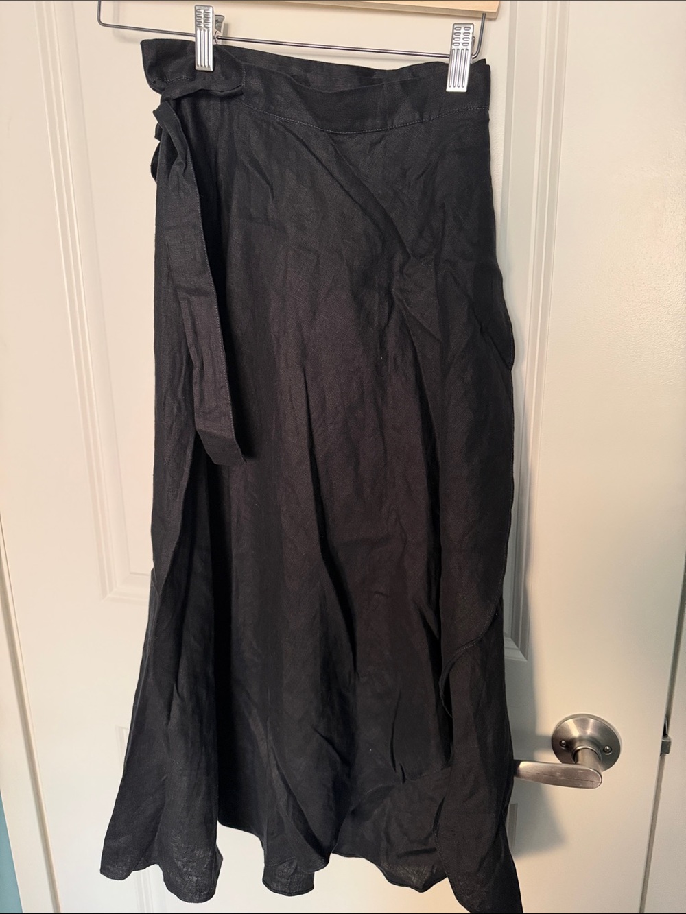 Classic Black Wrap Skirt